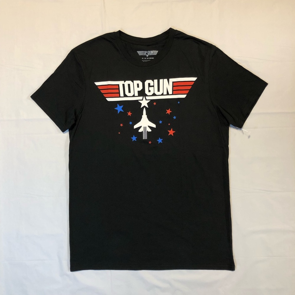 NWOT Top Gun Women’s Short Sleeve Pullover Stretch Black Graphic T-Shirt M